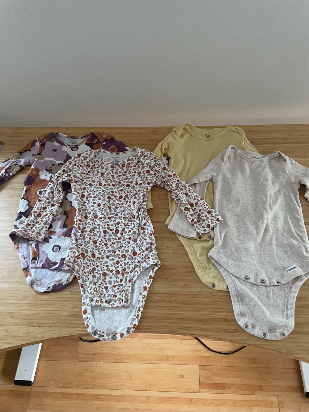 Set of 4 Baby Long-Sleeve Bodysuits